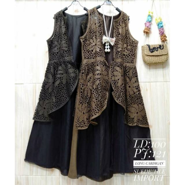 LONG CARDIGAN SUEDE IMPORT