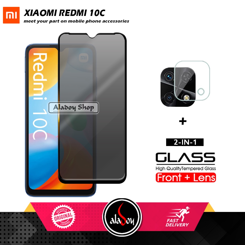 Tempered Glass Layar Matte Anti Glare Xiaomi Redmi 10C 2022 Terbaru Paket 2IN1 Pelindung Layar dan Camera