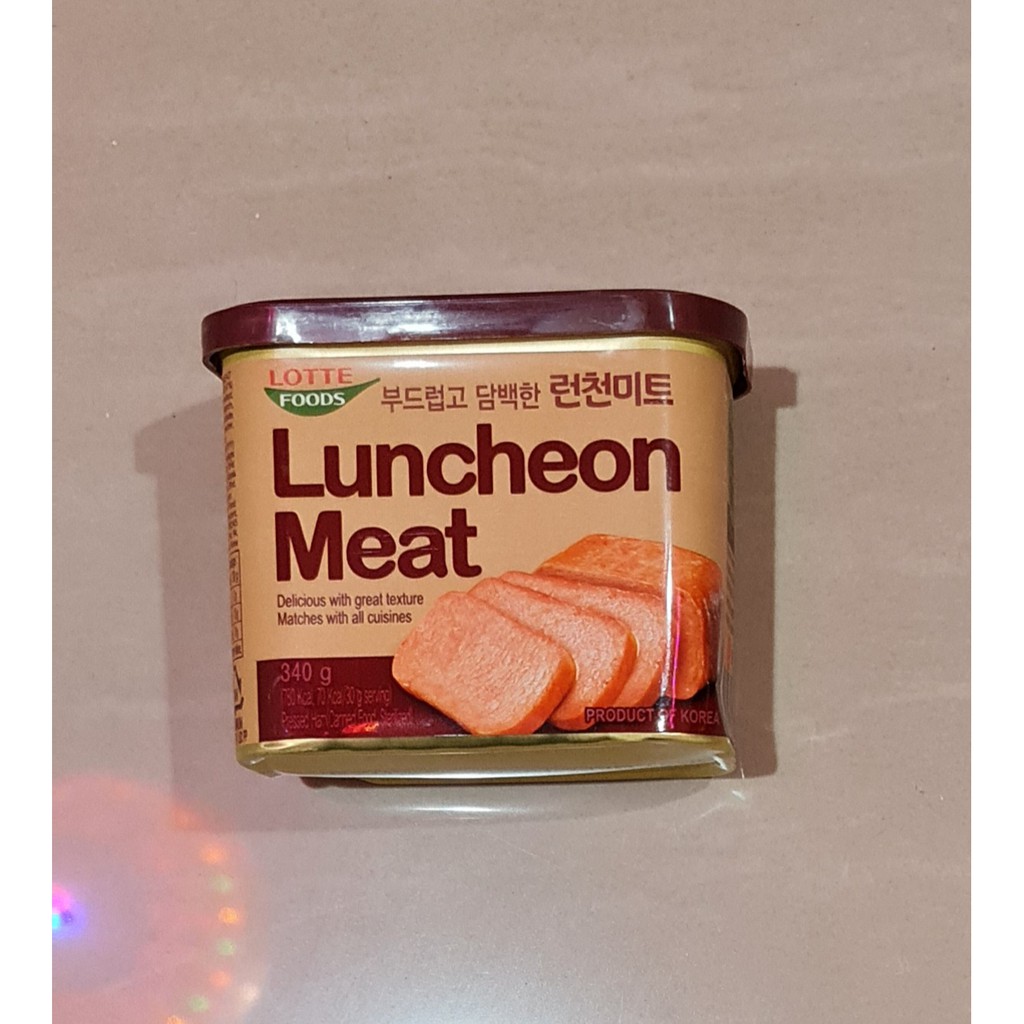 LOTTE Food Luncheon Meat / Maling / Ma Ling PORK Kaleng 340 Gram