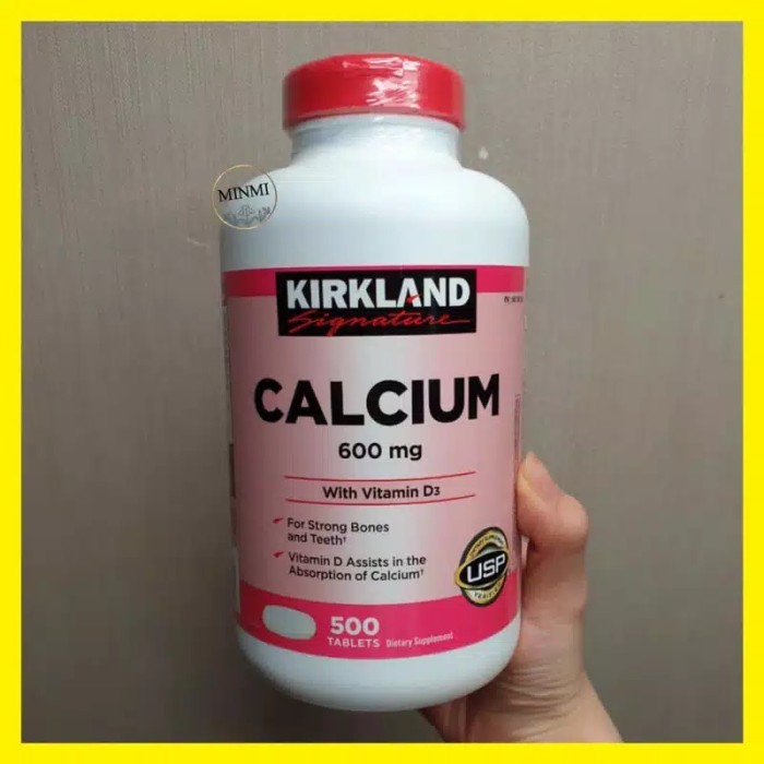 Kirkland calcium 600 mg + D3 (isi 500 )