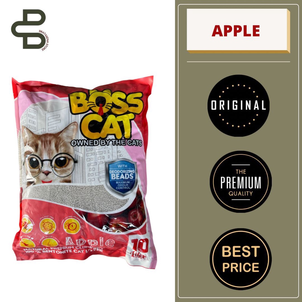 PASIR KUCING GUMPAL BOSS CAT 10L (KHUSUS GOSEND/GRAB)