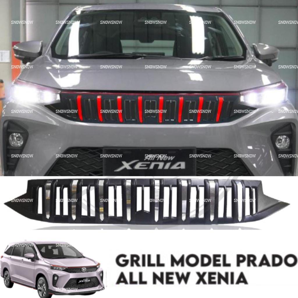 Grill Bumper Depan Xenia 2021 2022 2023 Prado Hitam Chrome Merah