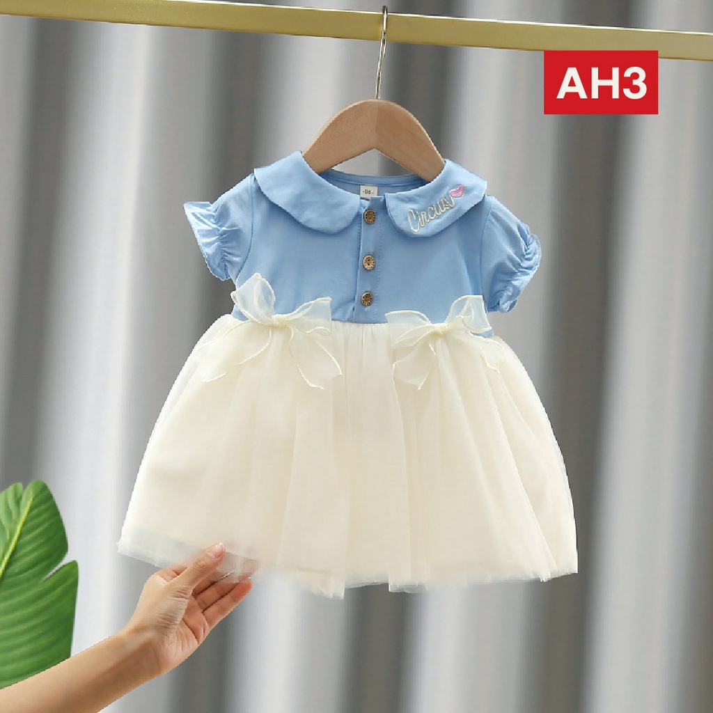 LAPAGO - Dress Gaun Anak Bayi Perempuan Import Motif Elegan Cantik 2021 usia 6 bulan - 3 Thn Type AH