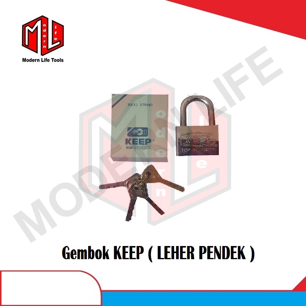 KUNCI GEMBOK KEEP 50 MM PENDEK / GEMBOK KEEP LEHER PENDEK ( ORIGINAL )