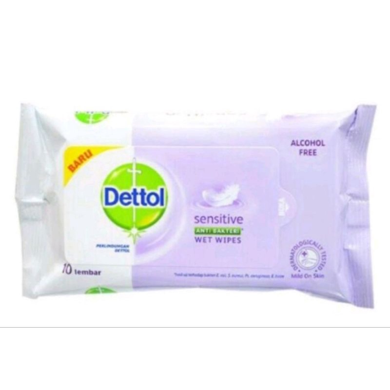 tissu basah dettol 10's