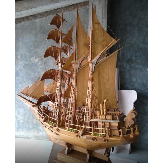 Miniatur Kapal Pinisi Phinisi Dewa Ruci Kayu Jati Lapak Jepara termurah