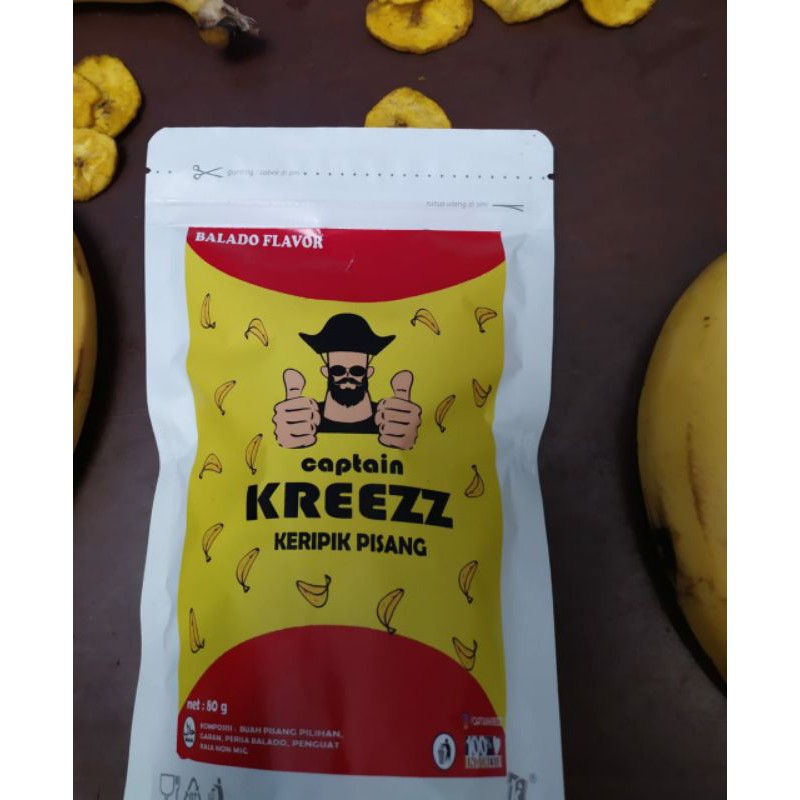 

Captain Kreezz Keripik Pisang Rasa Balado