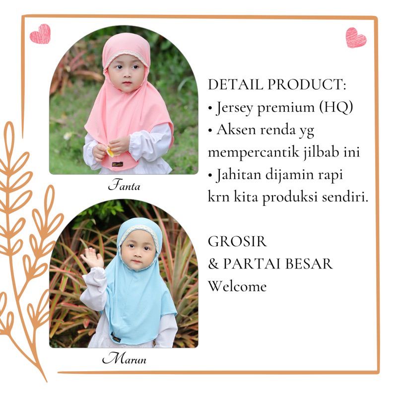 jilbab TALITA | jilbab anak perempuan 1 2 3 4 5 Th