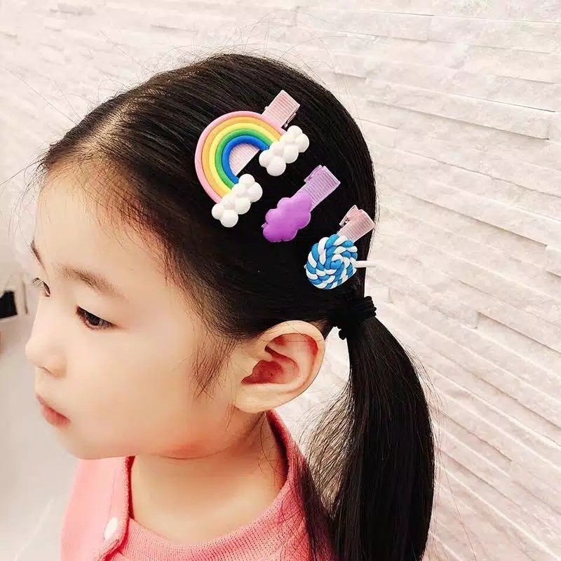 Set jepit rambut rambut anak perempuan model candy aksesoris rambut korea