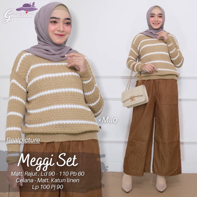 CHESSY SET + KESSIE SET  ( ATASAN + CELANA ) / BEST SELLER / BISA COD-Milo + brown