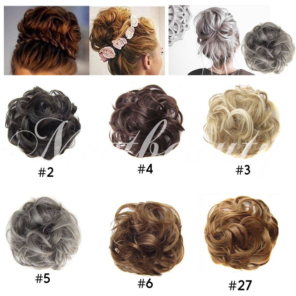 100 Original Lovely Messy Bun Hairpiece Scrunchie High