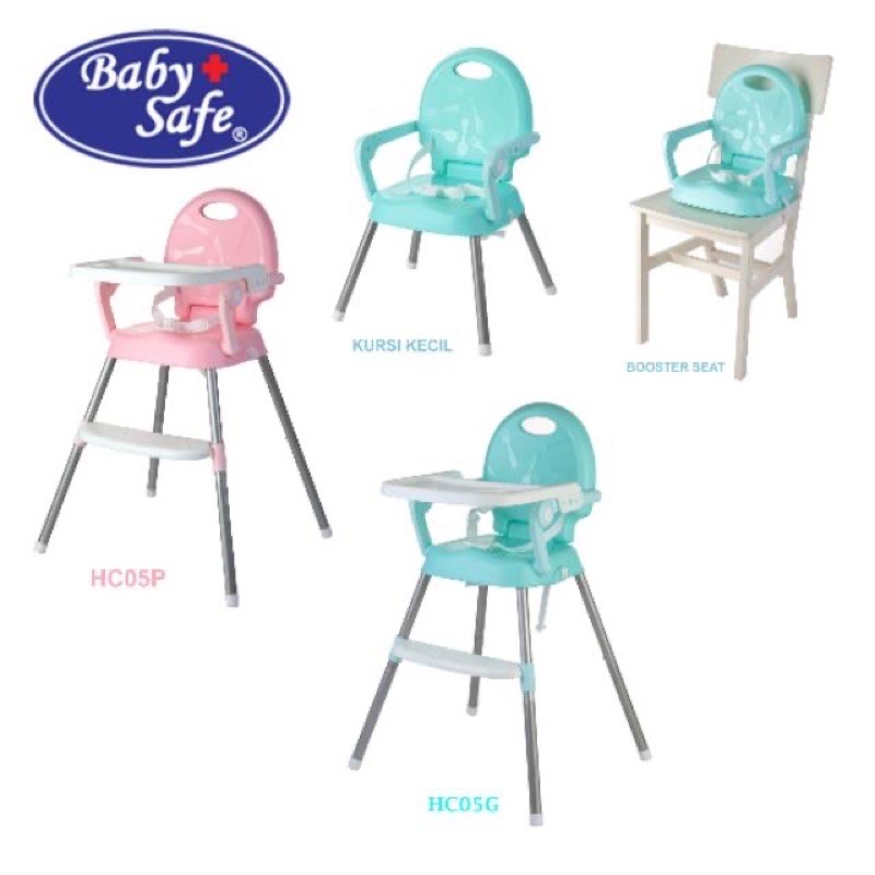 KURSI MAKAN ANAK DAN BAYI TINGGI 3IN1/HIGH CHAIR 3IN1 BABY SAFE (HC05G/HC05P)