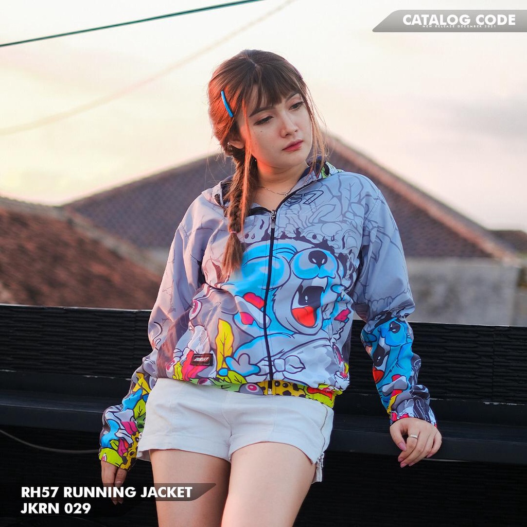 [PROMO BELI 2 ONGKIR 1 BISA COD] JAKET RUNNING RH57 ORIGINAL JKRN 029 JAKET RACING HELL PRIA WANITA 