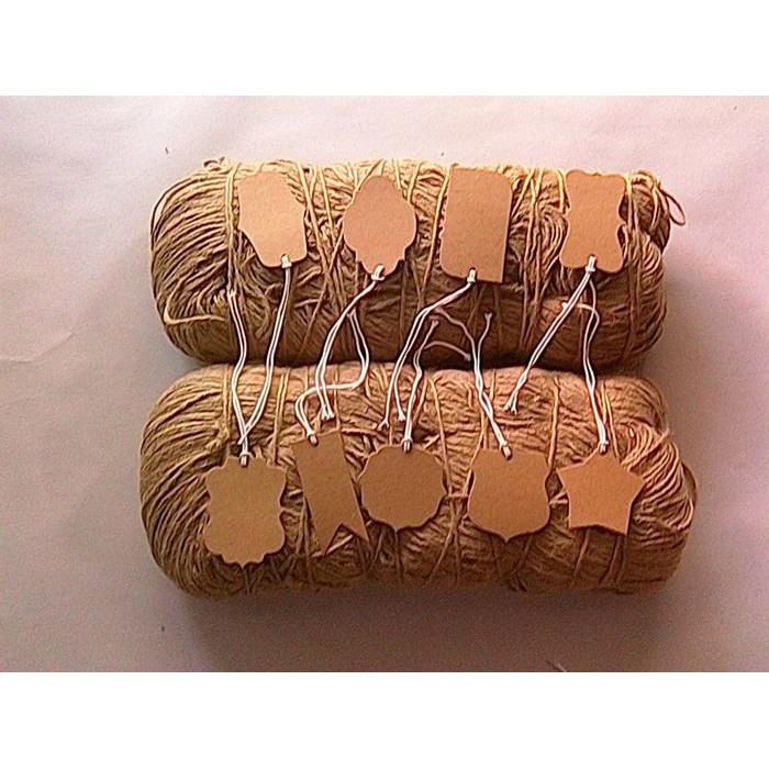 

HANG TAG LABEL,BAHAN BROWNKRAFT 280 gr DENGAN TALI RAMI PUTIH,SERI B