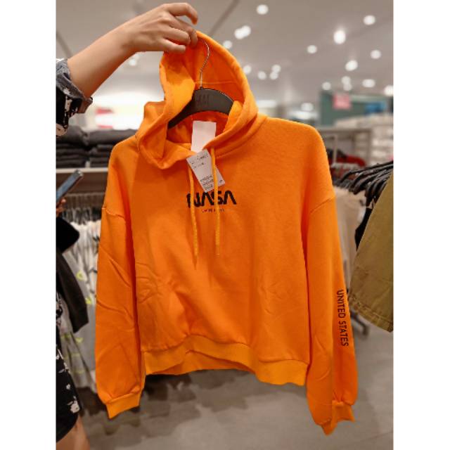 h&m hoodie orange