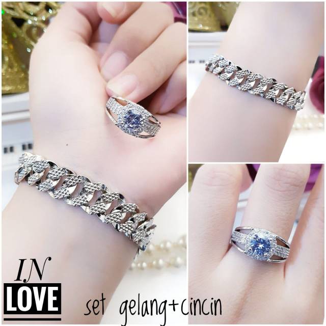 Xuping set perhiasan lapis emas 24k 2514j