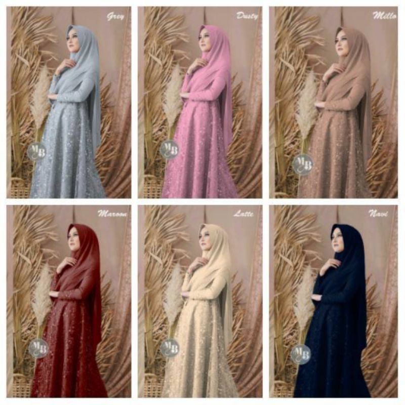 Gamis syar'i AINUN BEST SELLER ORIGINAL by MB