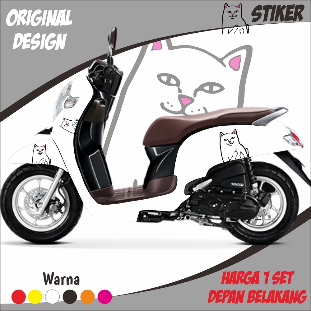 BISA CUSTOM NAMA /Sticker Scoopy CAT Satu Set /all varian