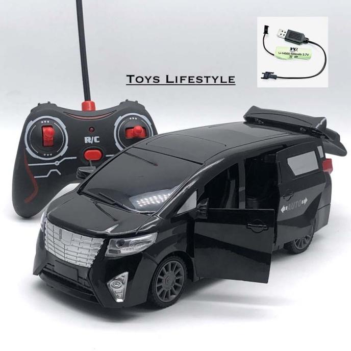 Mainan Mobil Remot Kontrol Alphard (Buka Pintu Dengan Remot) - Hitam