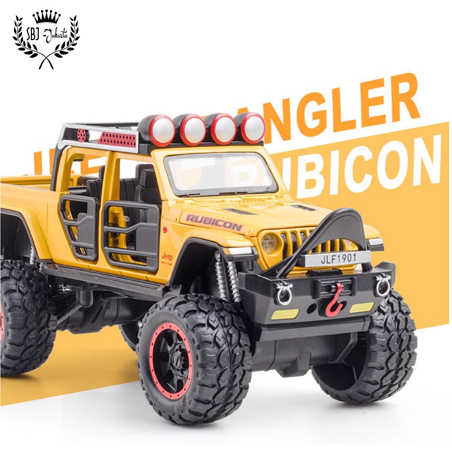 DIECAST Miniatur MOBIL JEEP RUBICON OFF ROAD BM BIG WHEEL SKALA 1:32