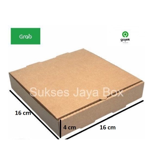 

Kardus/Dus/Box Pizza- Jam Dinding-Pakaian-Syal-Kue-Donut 16x16x4cm