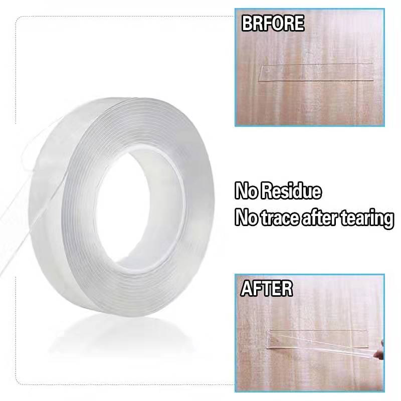 Multifunctional Strongly Sticky Double-Sided Adhesive Nano Tape Traceless Washable Removable Tapes Indoor Outdoor Gel