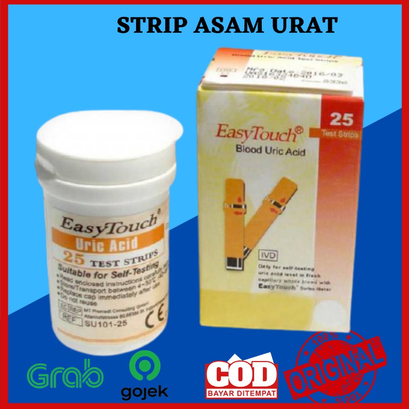 Cod Easy Touch Easytouch Strip Alat Cek Asam Urat Urid Acid Isi 25 Strip