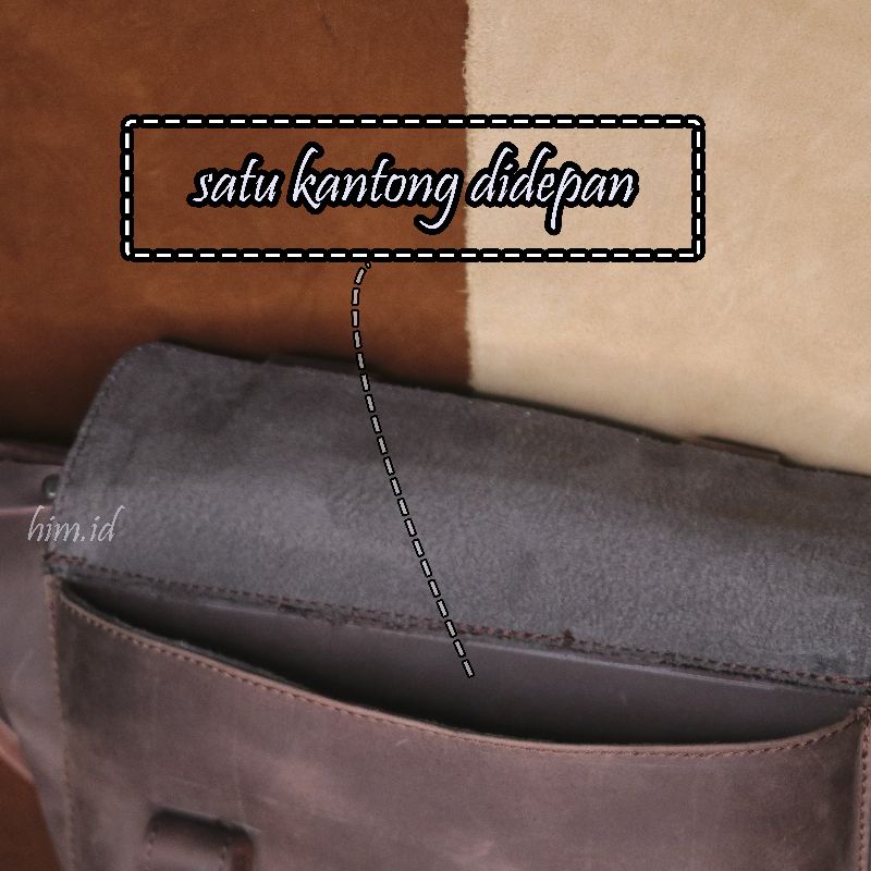 Waistbag Kulit Sapi Asli jenis CH Tas pinggang Kulit Asli