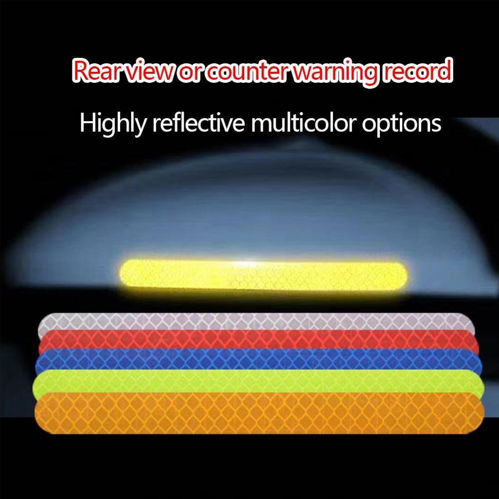 1Pcs car open reflector with warning door sticker front and rear bar rear view mirror door 3M material reflective sticker