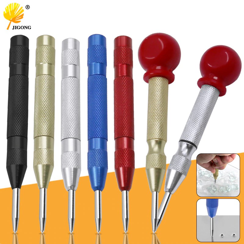 

FREE ONGKIR Manual Center Pin Spring Loading Marker Center Punch Wood Indent Marker Woodworking