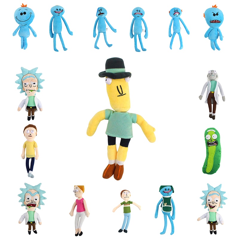 Morty Plush Rick Mainan Meeseeks Poopybutthole Summer Jerry Pickle Doll Boneka