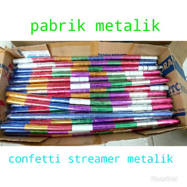 

Kertas Confetti Streamer Metalic / Metalik / Metallic