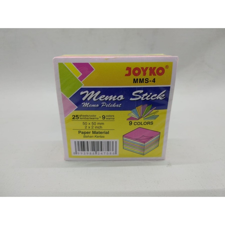 

Memo Stick kecil / Memo Pelekat kecil / Sticky notes kecil Joyko MMS-4