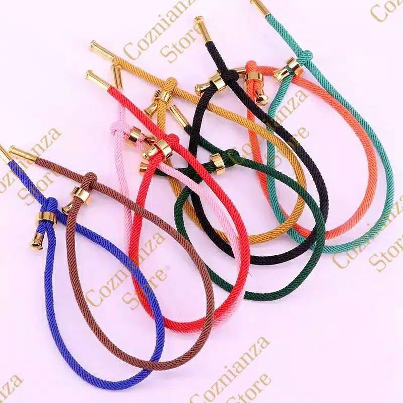 COD✅ [FREE 2 PEMBATAS] Gelang Tali Serut Hongkong Pandora Mainan Liontin Emas