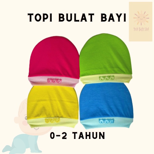 TOPI BULAT/BEANIE/KLUPUK NEWBORN