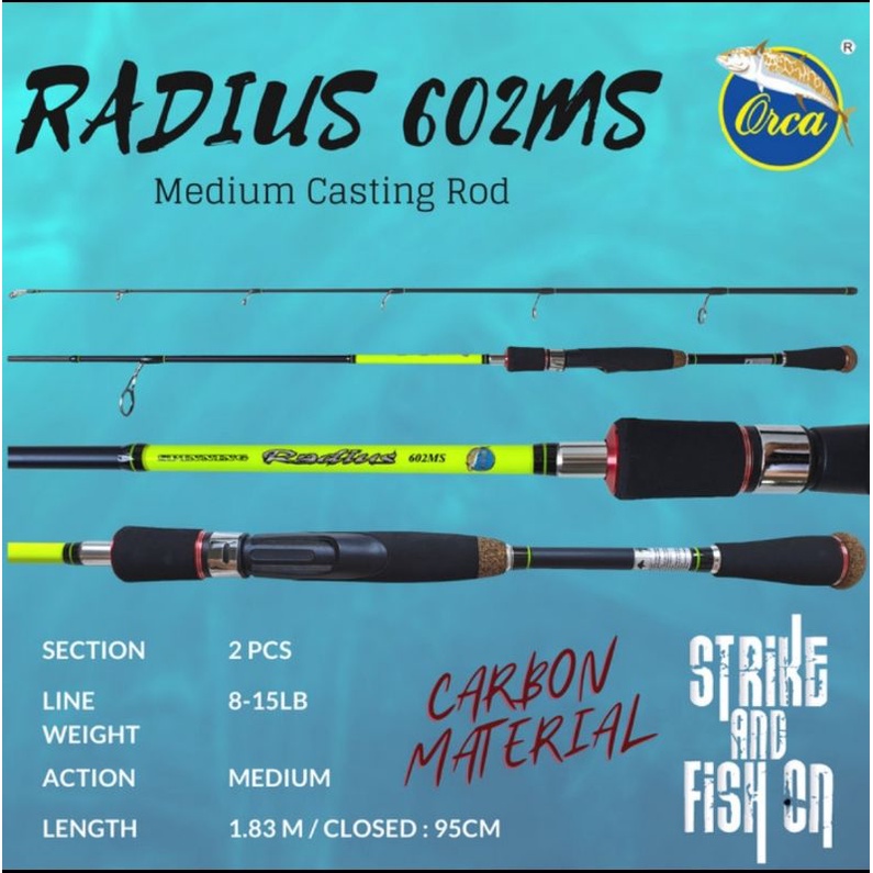 JORAN PANCING SPINNING CARBON ORCA RADIUS 180 602MS 8-15LB