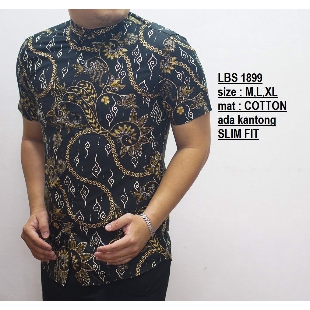 KEMEJA BATIK PRIA SLIM FIT BAJU BATIK PRIA SLIM FIT PREMIUM LBS1899