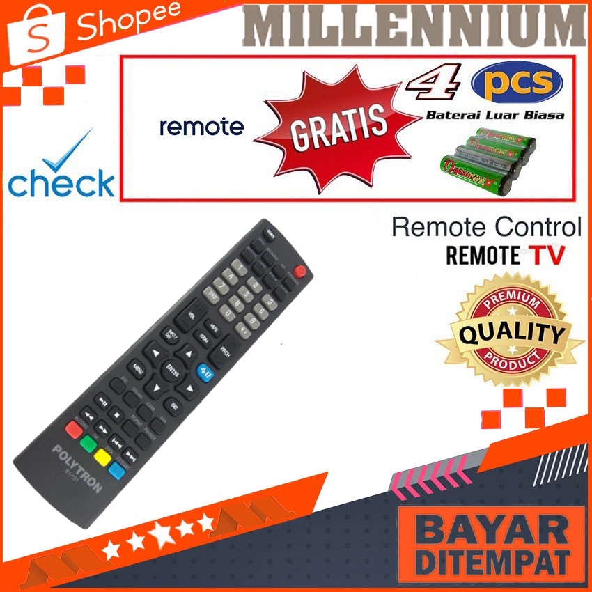 Remot Remote TV Polytron Cinemax LCD LED 81l191 PLD 24T8511
