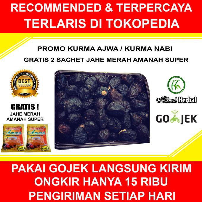 

ENAK Kurma Ajwa ( Kurma Nabi ) Asli Dan Murah Isi 1/2 Kg. BANYAK RASA