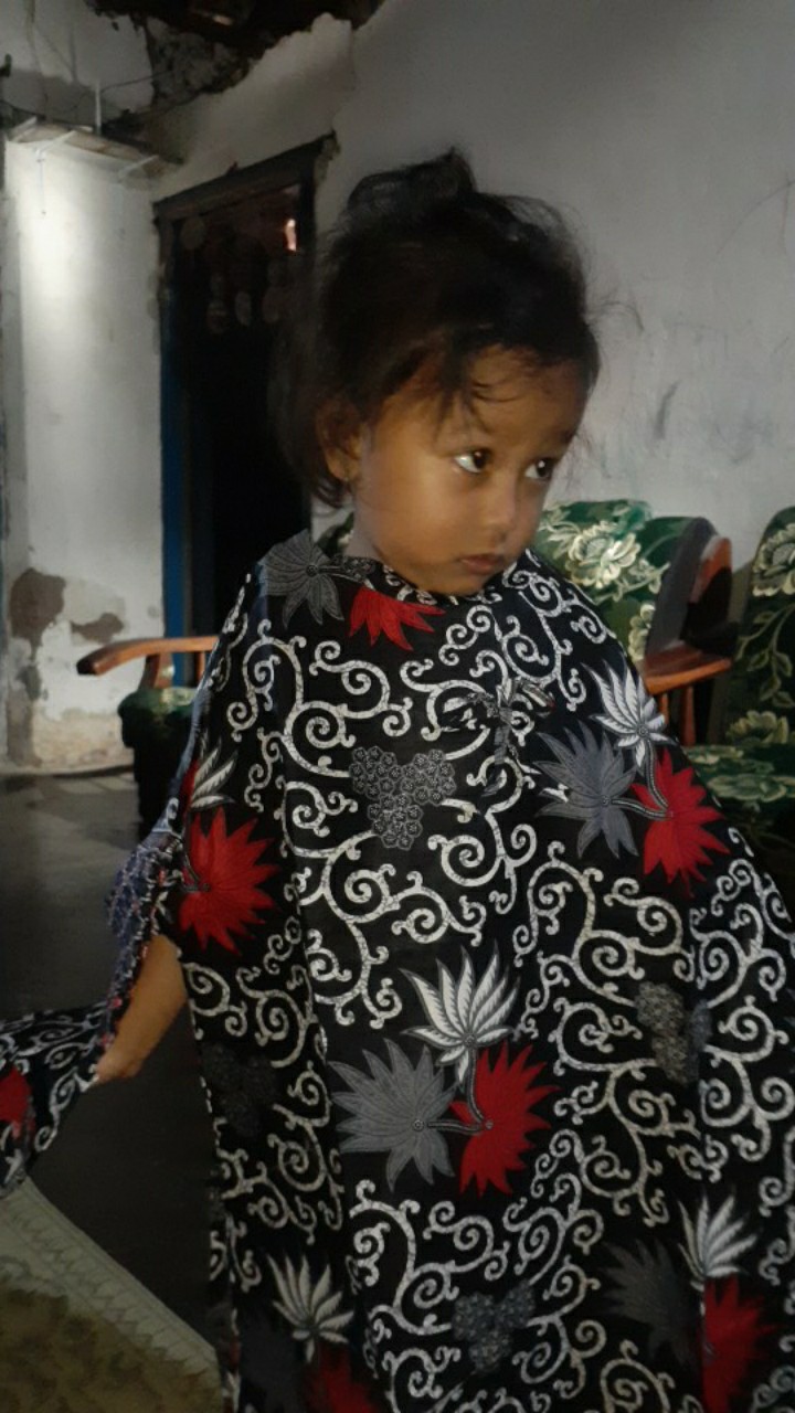 Batik Couple Keluarga Sania Ruffle Ori Ndoro Jowi Dnt Kembang Langit