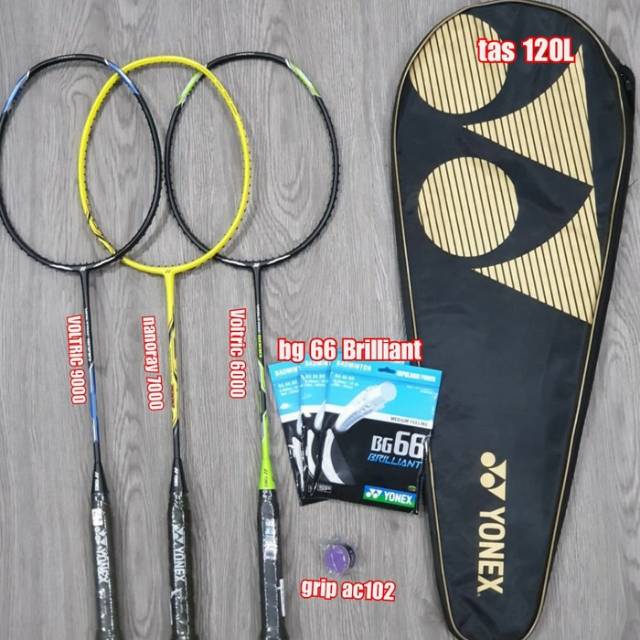 ORIGINAL YONEX VOLTRIC 6000 900 NANORAY 7000 PLUS BG 66 BRILIANT