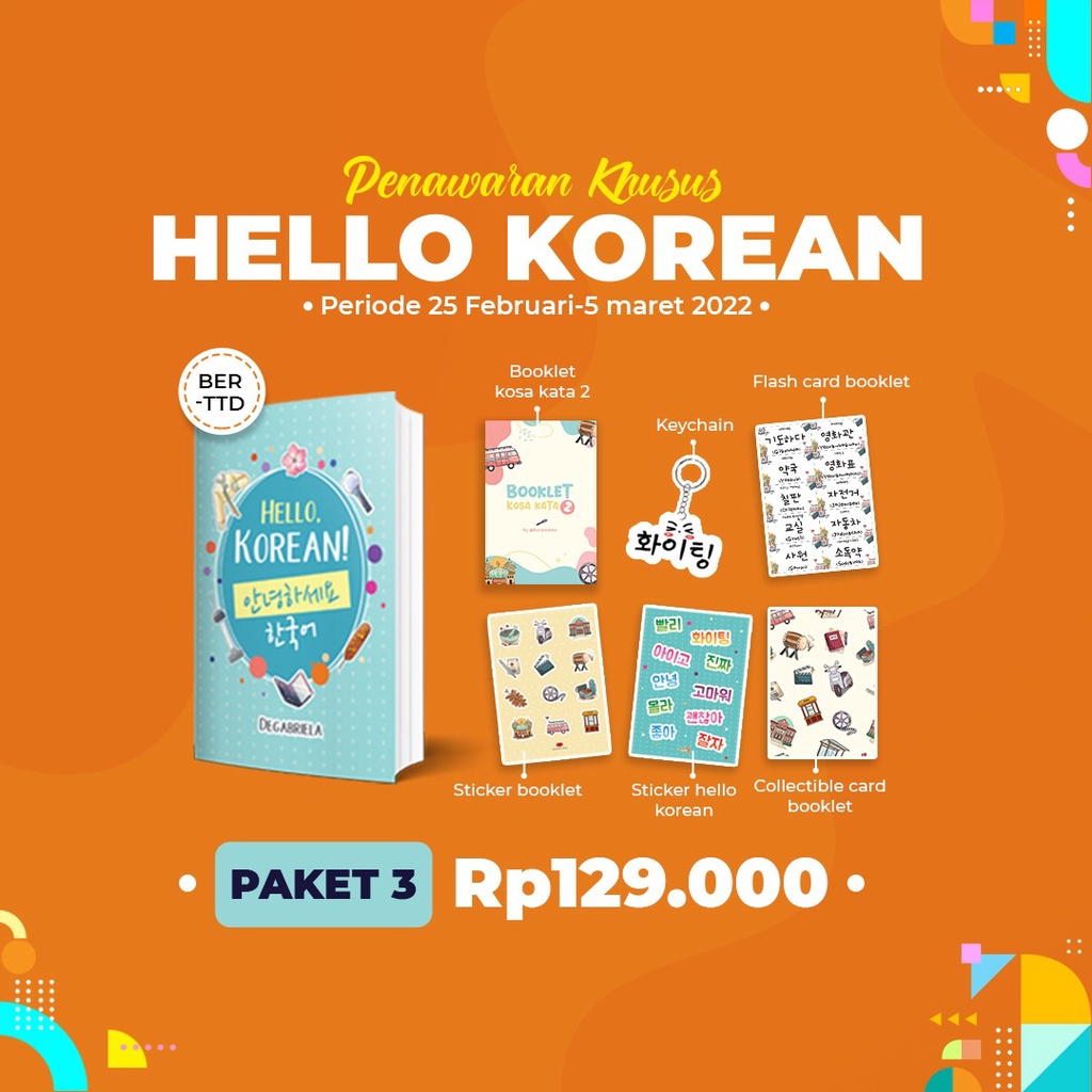 Buku Hello Korean + TTD - Borassaem