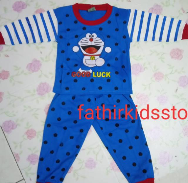 PIYAMA DORAEMON/BAJU TIDUR DORAEMON 3BULAN-10THN