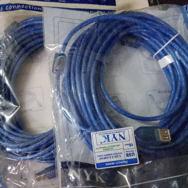 Kabel Usb Merk NYK, 1.5m, 3m, 5m, 10m Tahan lama, 100% sudah tested