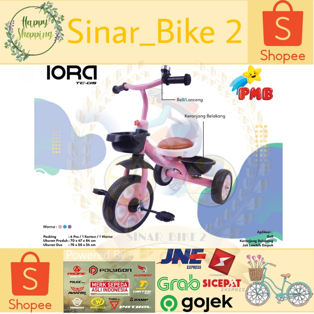 Sepeda Anak Roda Tiga Pmb Tc-05 (Ekspedisi)