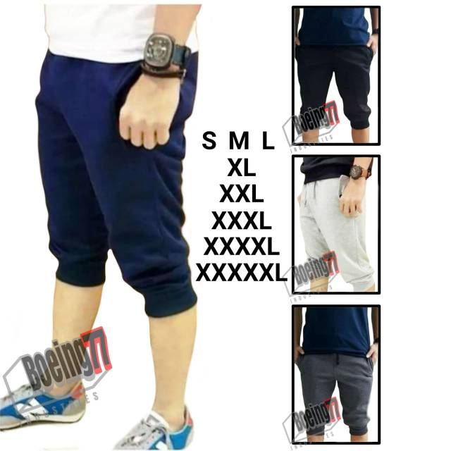 Celana joger pendek all size BIG SIZE S M L XL XXL XXXL Celana joger pendek all size BIG SIZE S M L XL XXL XXXL