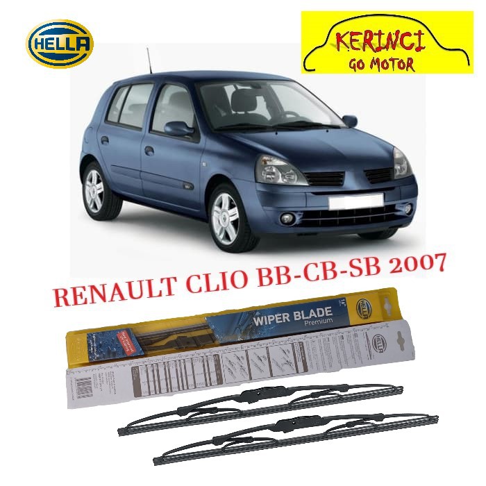 WIPER RENAULT CLIO BB-CB-SB 2007 HELLA PREMIUM 21&quot; &amp; 21&quot; SEPASANG