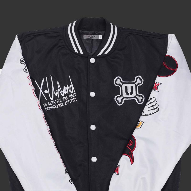 Varsity Jaket Baseball Motif Terbaru Keren Stylish Premium Material Bahan Lotto Full Bordir | Xtreme Performance | Jaket Distro Keren Style Korea Japan