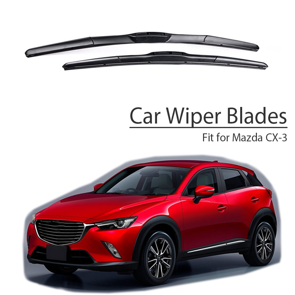 1 Set Karet Wiper Kaca Depan Mobil Untuk Mazda CX-3 2018 2017 2016 2015