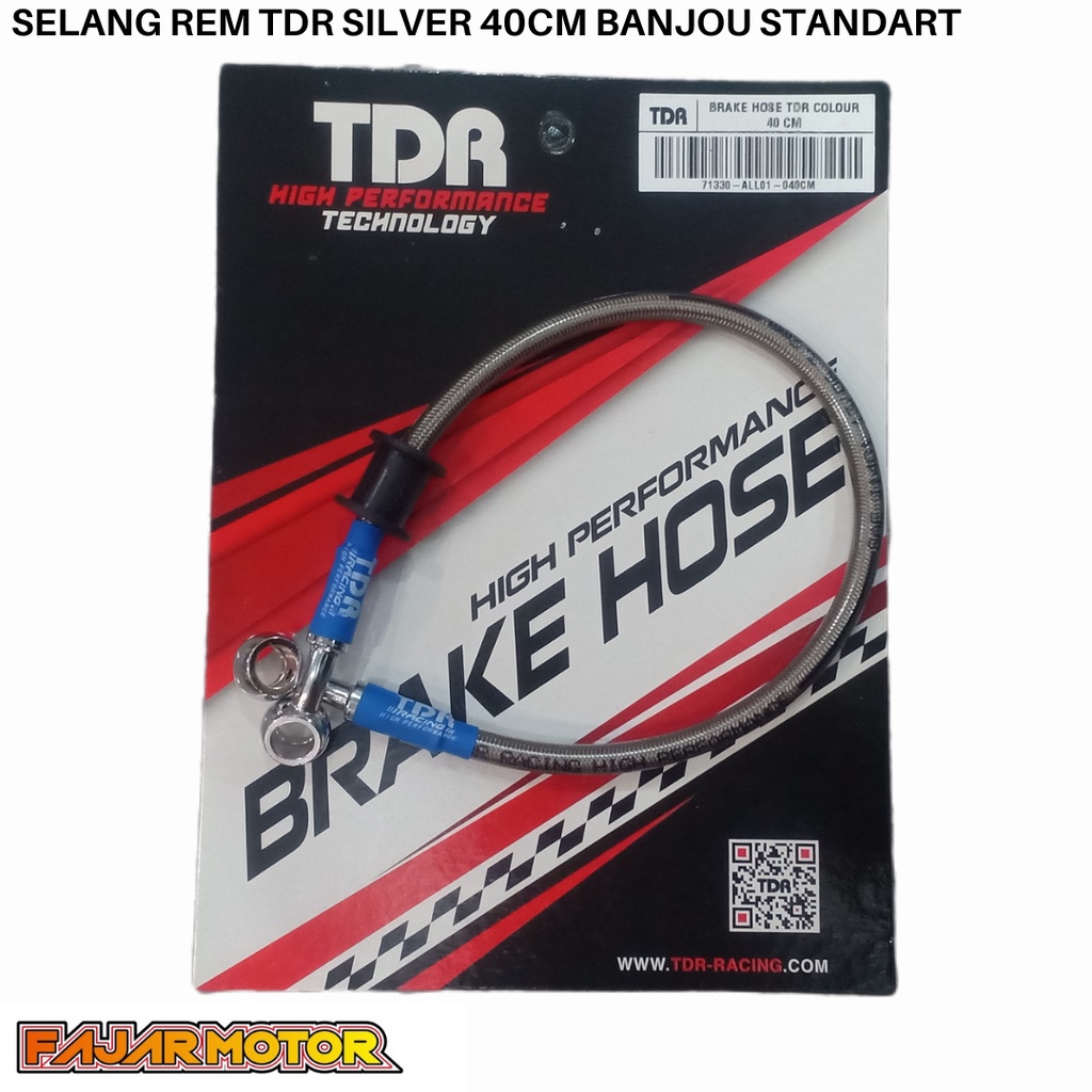 SELANG REM TDR 40 CM SILVER BANJOU STANDART DAN BANJOU FITTING SILVER PNP KALIPER DIATAS ARM
